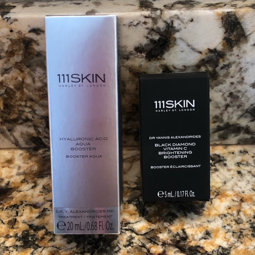 111SKIN Hyaluronic Acid Aqua Booster Serum + Black Diamond Vitamin C Booster Set